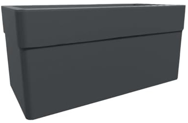 EDA Jardinière rectangulaire Carel Gris Anthracite 78 x 39 x 39 cm - 63 L
