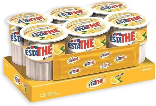 Thè Limone Bevanda con Infuso Vero di Foglie di Thè al Limone in Brick per estathe 6x200ml