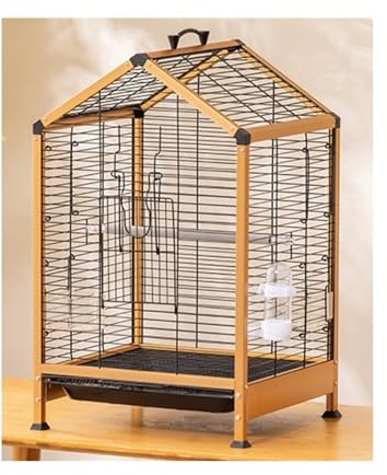 Vogelkäfig Vogelkäfig, Papageienkäfig, Haushaltsvogel, horizontaler Seidenvillakäfig, schön und leicht zu reinigen Papageienkäfig