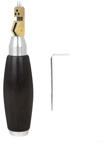 Stimmhammer mit 3 Nadeln für Klaviere, Drehbares Voicing-Werkzeug mit Holzgriff aus Metall, Reparatur- und Wartungszubehör für Tasteninstrumente, Schwarz