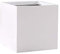 VIVANNO Pflanzkübel Fiberglas Block Frostsicher - 30x30x30 cm - Weiß Matt - Blumenkübel Quadratisch für Draußen und Drinnen