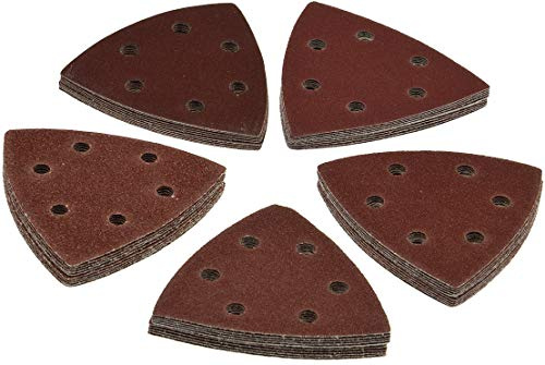 ChiliTec Schleifdreiecke ''Pro-XL'', 50x, Körnung je 10x K40-60-80-120-180, Deltaschleifer, 93x93x93mm