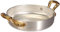 Pentole Agnelli, ALMA11014, Tegamino a Servire con 2 Maniglie in Ottone, Alluminio, Argento