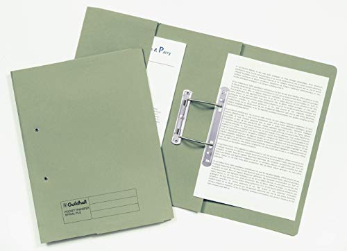 Exacompta - Ref 347-GRNZ - Guildhall - Pocket Spiral File, 285gsm Premium Heavyweight Sprint Manilla, 355 x 250mm, Right Hand Pocket, Blue Angel Certified - Green, Pack of 25