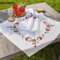 KAMACA Stickpackung Plattstich Stielstich vorgezeichnet Baumwolle komplettes Stickset mit Stickvorlage Stickerei-Kit zum Selbersticken Erwachsene (Mohnblumen Zauber MD 80x80 cm)