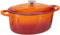 Crock Pot Artisan Oval Enameled Cast Iron Dutch Oven, 7-Quart, Sunset Orange