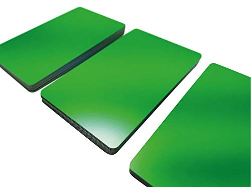 Premium Plastikkarten | PVC Karten GRÜN MATT | 1-100 Stück | Blanko Rohlinge | NEU! (100)