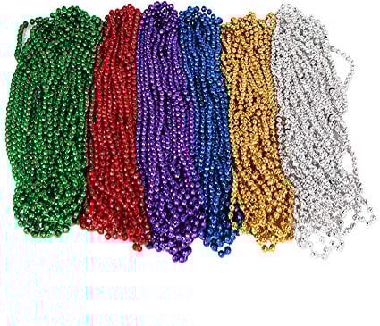 Vansoon Karneval Disko Ball Perlen Halsketten,Festliche Perlenketten, Perle Perlenketten Flapper Perlen Party Kostüme Zubehör Mitbringsel für die Brautdusche Packung mit 72 Stück