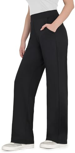 Bamans Anzughose Damen Stretch Business Stoffhose mit Taschen | Elastischer Komfortschnitt, hoch tailliert, High Waist, geeignet für Büro, Beruf, Geschäftstermine und Alltag