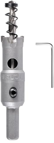 KATUR TCT Lochsäge Hartmetall-Bohrer 18mm, Wolframkarbid bestückter Lochbohrer, Hochleistungs-Industrie-Lochbohrer für Edelstahl, Metall, Eisen, Legierung, Kupfer, Holz, Kunststoffe