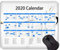 Yanteng Kalender für 2020 Jahre Spiel-Mausunterlage, abstrakte Linien Mausunterlagen