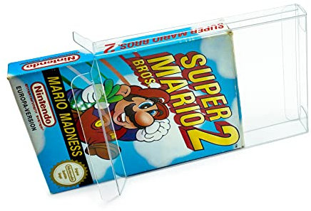 20 x Klarsicht Schutzhüllen passend für Nintendo OVP NES 0,5 mm Passgenau und Glasklar-PET-Reset Retro Game Protectors-cases-box-Staubdicht-UV-Schutz