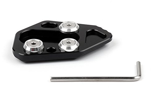 Topteng Motorrad Ständer Pad, Seitenständer Verlängerung Ständer mit CNC Aluminium für B-M-W F800R 09-15 HP2 SPORT 08-10 R1200S