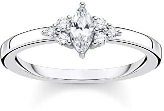 THOMAS SABO Ring Vintage weiße Steine silber 925 Sterling Silber TR2325-051-14-56