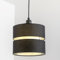 CGC Lighting Two Tier Layer Shade 26cm Ceiling Pendant Table Lamp Bedside Bedroom Lounge Hallway Kitchen (Black)