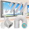 Kerykwan Portable Air Conditioner Window Door Kit with 5.9” Exhaust Hose Adjustable AC Vent Kit for Ducting Universal AC Seal Panel for Horizontal&Vertical Window