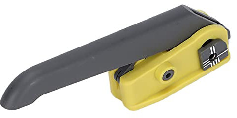 Optical Cable Stripper, Longitudinal Cable Cutter Ergonomic Handle Yellow Grey Adapter Serrated Walkwheel for Longutudinal Tenons Plastic Cable Sheaths(KMS-K)