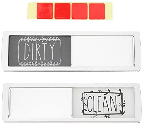 SOLUSTRE Magnetisches Doppelseitiges Geschirrspüler Schild mit Sauber Dreckig Anzeige Selbstklebender Acryl und Abs Magnet für Spülmaschine im Büro und Zuhause Zufälliger Stil