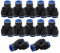 Bwintech 12 Stück 8mm 3 Wege Y Splitter, pneumatische Steckverbindung, 3 Wege Kunststoff Schnellspanner, PY Luftleitungsadapter
