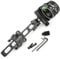 AMEYXGS Bogenschießen 5 pin Bogen Sights Compound Bogen Visier 0,019 Fiber Optics Bogenvisier aus Aluminiumlegierung für die Jagd mit der Rechten und Linken Hand (Lange Stange)