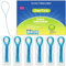 Zahnseideeinfädler, Deep Clean Zahnseideeinfädler für Zahnspangen, Brücken und Implantate 210PCS(6Pack),Blau