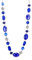 FULU AUTUMN Long Collier de Perles en Pierre pour Femmes Collier de Chaîne en Argent avec Cristaux de Verre Bijoux de Mode Cadeau Noël pour Maman(10-Sapphire)