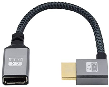 Chenyang HDMI 1.4 Cable,HDMI Type A Male to Female Extension Cable Connector 90 Degree Right Angled