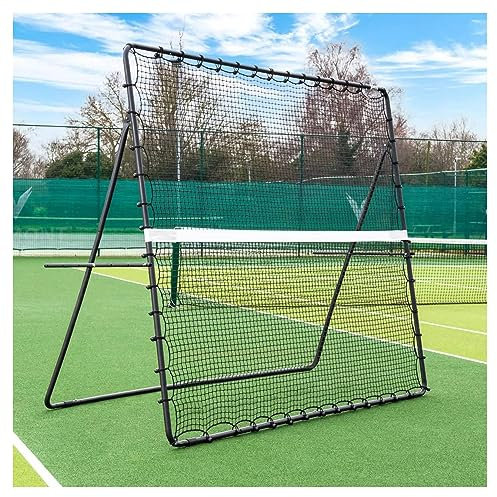 XWZ 2m x 2m Tragbares Tennis-Trainingsnetz Rebounder, Schwarz, Für Tennis und Volleyball