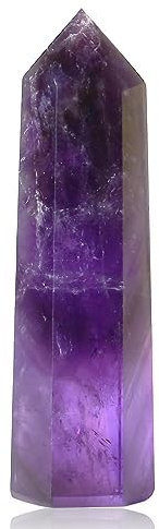 XIANNVXI 2 Amethyst Kristalle Heilung Kristall Wand Edelsteine Steine Turm Natürliche Hexagonal Punkt Stäbe Meditation Energie Therapie Steine