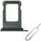 Cemobile SIM Card Tray Slot Halter Ersatz für iPhone 13 6,1 Zoll (Single SIM Version) mit wasserdichtem Gummidichtring + SIM Card Tray Open Eject Pin (Grün)