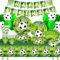 DUGEHO Football Party Tableware Set Paper Plates Kids Birthday Set Including Tablecloth Plates Cups Napkins Straws for Baby Shower Birthday Wedding Party (16 Guests)