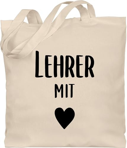 Shirtracer - Baumwolltasche - - Taschen - Lehrer mit Herz
