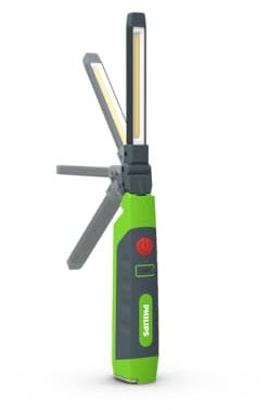 Philips Xperion 3000 Slim LED-Arbeitsleuchte, superschlanke wiederaufladbare Werkstattlampe, Taschenlampe, 500lm, schwenkbares Lichtmodul, Grün