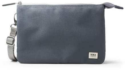 ROKA London Carnaby Crossbody XL Recylced Canvas, smoke, XL