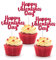BHGT 30 Stücke Valentinstag Deko Cake Topper Valentinstag Tortentopper Valentinstag Papier Torten Topper Cupcake Kuchen Topper Deko Party Deko Geschenk Happy Valentine's Day