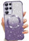 Phoona für Samsung Galaxy S21 Ultra 5G Hülle, Glitzer Hülle Kompatibel mit MagSafe, Keine Vergilbung, Kratzfeste, Ganzkörperschutz Magnetisch Handyhülle für Samsung S21 Ultra, Lila