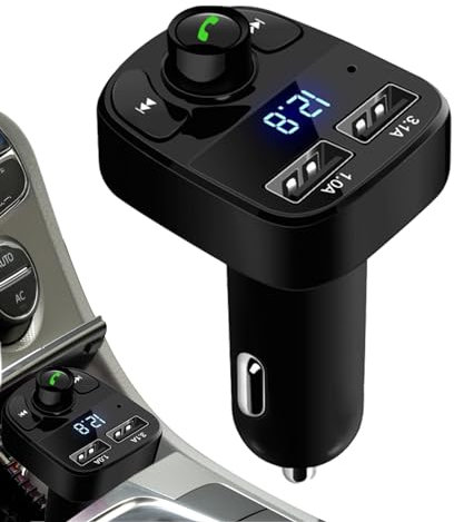 Wireless Blue-tooth 5.3 FM Transmitter For Car- Handsfree Calling | Blue-tooth Radio | FM Transmitter | Transmitter Wireless | Music Player | Hands Calling | Radio Adapter Car Kit | Fast Charger