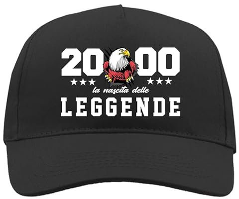 TeeDesign Cappellino 25 Anni Regalo Compleanno: Nascita delle Leggende Gadget - 25 Anni - 2000