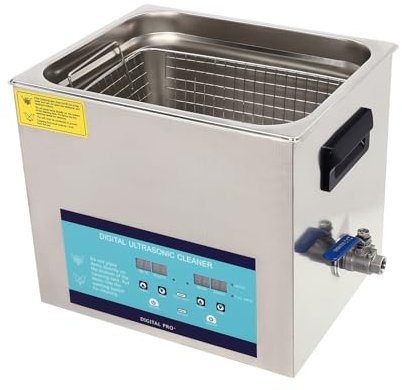 10L Ultraschallreiniger 240w Professioneller Ultraschallgerät mit Heizkorb Digital Timer Schmuck Reinigung Ultraschall für Brillen Zahnersatz Vergaser Eisenwaren