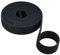 KLEBERINO Klettband beidseitig | Klett kabelbinder | Hohe Verschlusskraft | doppelseitiges klettband zum Fixieren,Bündeln (Schwarz, 25 mm x 3 m)