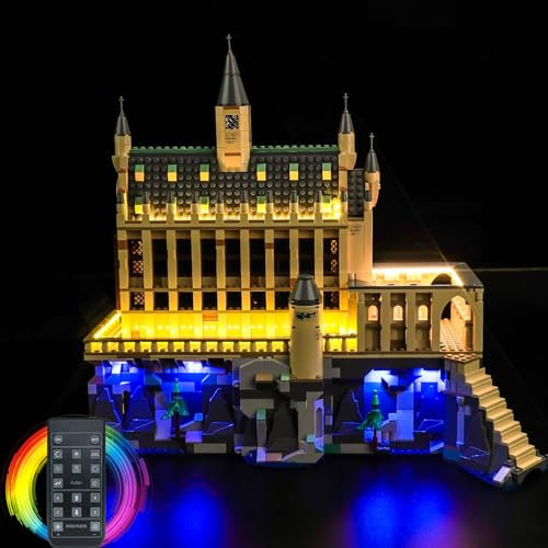 Fernbedienung Licht-Kit Kompatibel mit Lego Harry Potter Schloss Hogwarts: Die Große Halle 76435 (Kein Modell), Led Beleuchtungs Set Compatible with Lego Hogwarts Castle: The Great Hall