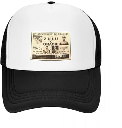 WVVCXCC Unisex und modisch Zulu X Gracie 1980 klassischer Kampf Baseball Cap modische Geburtstagskappen Männer Frauen Sport Outdoor-Geschenke