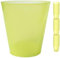 Vasos de Plastico Duro - Sidra/Mojito 50 cl - Envio 24h - Reutilizables - Plástico Duro Resistente - Uso en Fiestas, Cumpleaños, Festivales, para Cocktail, Cerveza, Copas (450, Amarillo)
