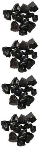 Alipis 4 Stück 1 Obsidian Rohstein Obsidian Kies Set Roher Natürlicher Roh Kristall Steinsammlungen Kristall Rohstein Kugelkristalle In Großen Mengen