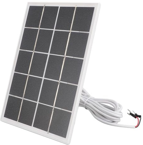 3W Solar Panel for Security Camera, 5V Solar Panel Charger Video Doorbell Solar Panel Wall Mounted Monocrystalline Solar Panel for Video Doorbell 4 3 Plus 2 (White)
