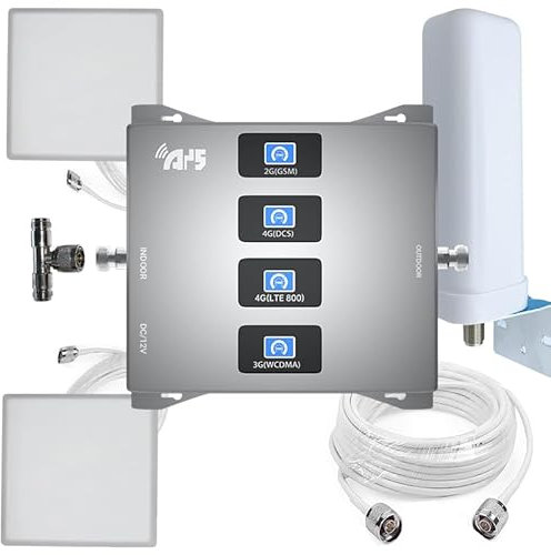 Amplificateur de signal 4G 3G 2G LTE GSM (800/1800/2100/2600 MHz Bande1/3/7/20)