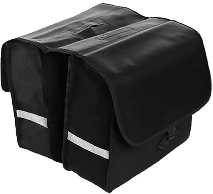 TOGEVAL Fahrradtasche Für Gepäckträger Mit Reflektierenden Streifen Und Großem Fach Für Bücher Kleidung Wasserflaschen Kompaktes Einfach Befestigen