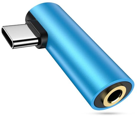 USB C auf Klinke 3.5mm Kopfhörer Adapter, 90 Grad Winkel USB C Adapter Kopfhörer Audio Aux Adapter für Samsung Galaxy S25 S24 Ultra S23 S22 S21 S20 A55 A15 A16 A25 A35 A54 A53 A51 Z Flip6 iPhone 16/15