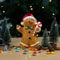 Keramik LED-Figur Lebkuchenmann 13 x 17cm Weihnachtsdeko Tisch-Deko Dekofigur