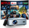 OWNKNEW Netflix Official & Dolby Audio 4K Projector, WiFi 6 & Bluetooth 5.3, Electric Focus & Keystone, 22000L, Grey (Silver Grey), LED, HDMI, USB, AV, Remote Control